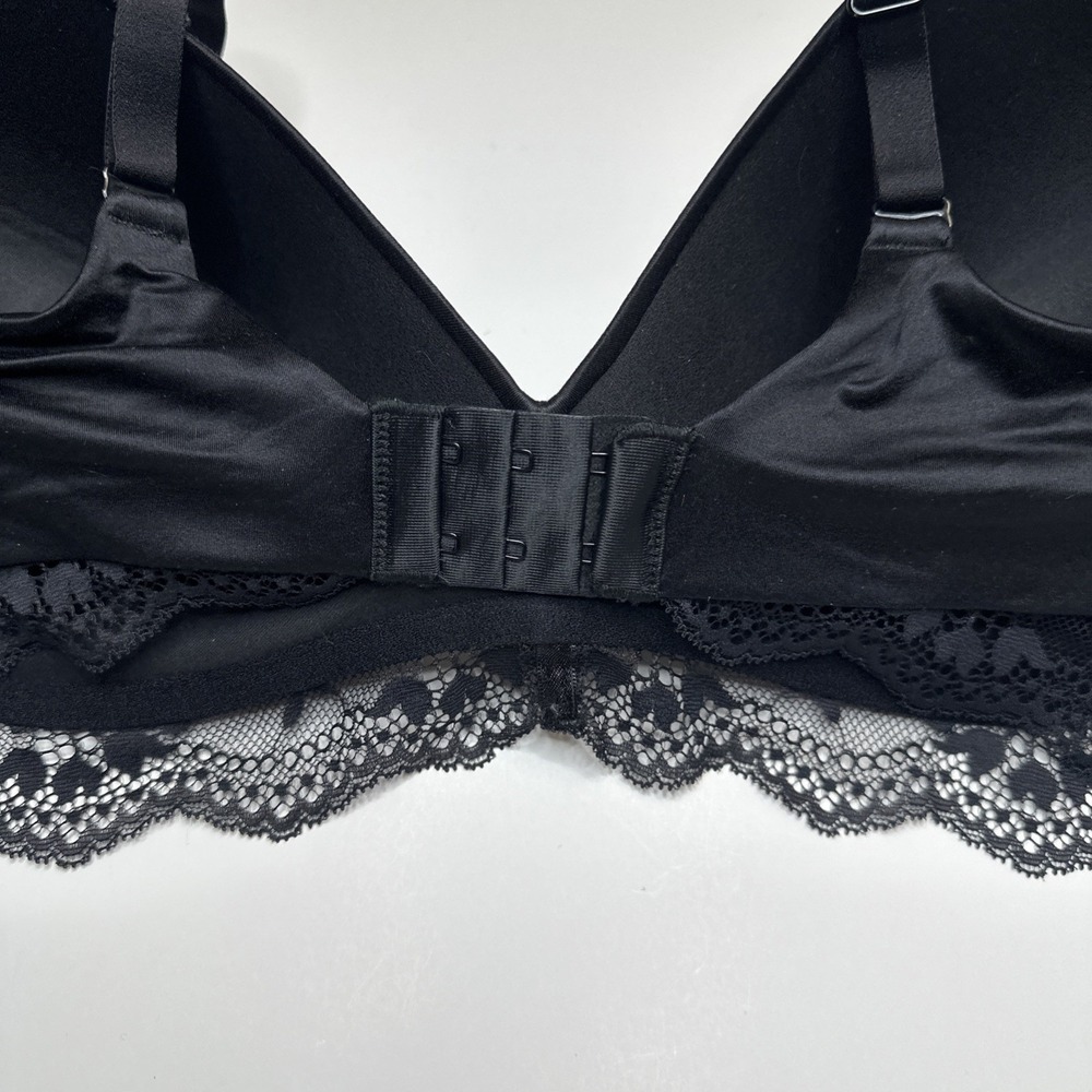 Maidenform DM1196 Lift Wireless Bra Lightly Padded Lace Womens 38D Black - Picture 7 of 8